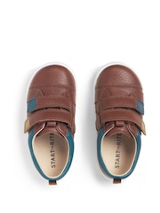 Коричневый - Start Rite Обувь Playhouse Leather Rip Tape Trainer - Image 5 of 5