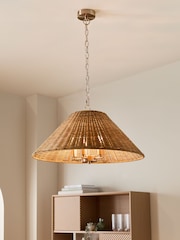 Natural Timor 5 Light Chandelier Ceiling Light Fitting - Image 1 of 5