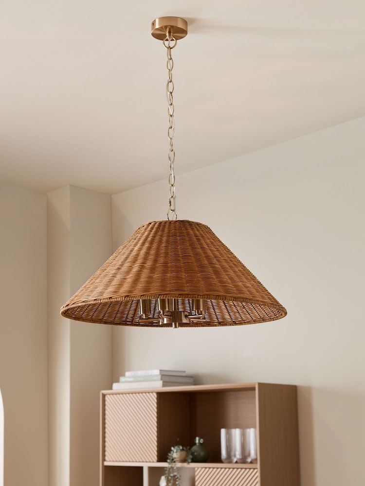 Natural Timor 5 Light Chandelier Ceiling Light Fitting - Image 2 of 5