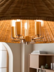 Natural Timor 5 Light Chandelier Ceiling Light Fitting - Image 3 of 5