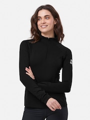 Gym + Coffee Black Black Relentless Quarter Zip Womens Sweatshirt - Image 1 of 6