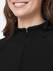 Gym + Coffee Black Black Relentless Quarter Zip Womens Sweatshirt - Image 3 of 6
