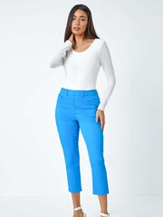 Roman Blue Cropped Stretch Denim Jeggings - Image 2 of 5