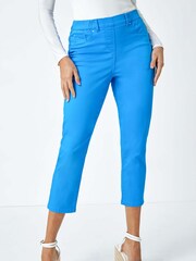 Roman Blue Cropped Stretch Denim Jeggings - Image 4 of 5