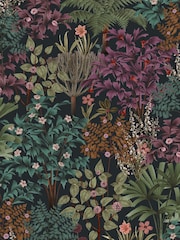 Graham & Brown Black Jardin Botanico Wallpaper Sample - Image 2 of 3