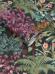 Graham & Brown Black Jardin Botanico Wallpaper Sample - Image 3 of 3