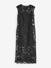 Czarny - Ted Baker Crochet Sleeveless Corha Midi Dress - Image 4 of 5