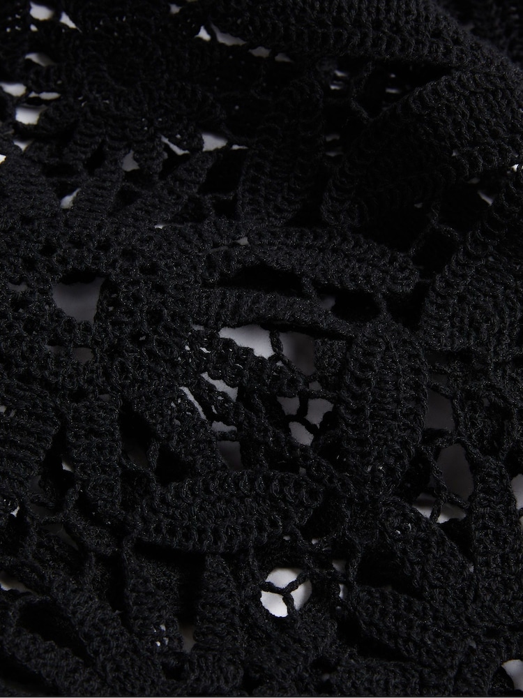 Czarny - Ted Baker Crochet Sleeveless Corha Midi Dress - Image 5 of 5
