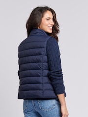 U.S. Polo Assn. Blue Lightweight Womens Puffer Gilet - Image 3 of 6