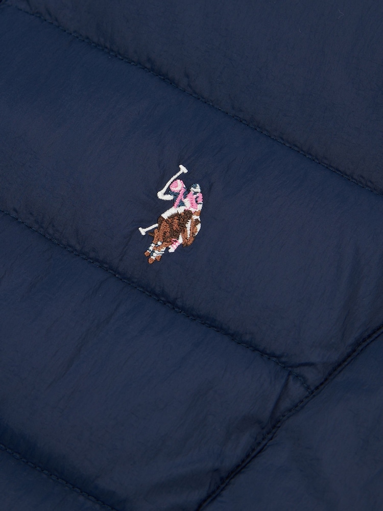 U.S. Polo Assn. Blue Lightweight Womens Puffer Gilet - Image 7 of 7