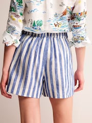 Boden Blue Hampstead 100% Linen Shorts - Image 3 of 5