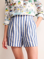 Boden Blue Hampstead 100% Linen Shorts - Image 4 of 5