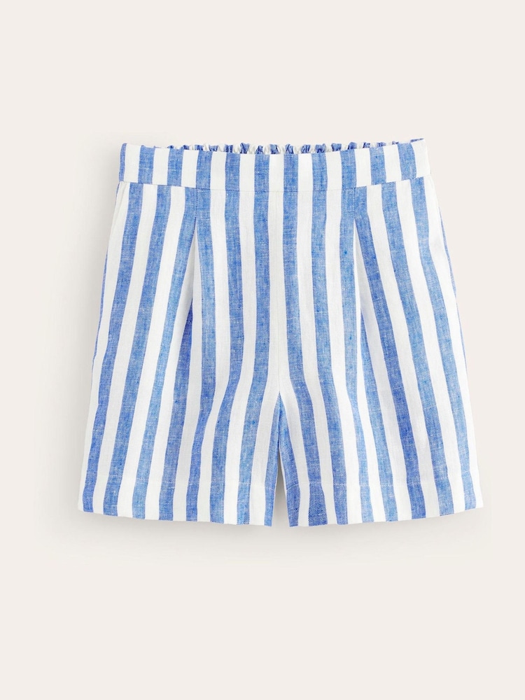 Boden Blue Hampstead 100% Linen Shorts - Image 5 of 5