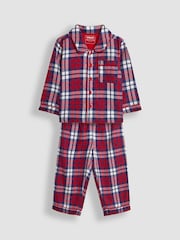 JoJo Maman Bébé Red Woven Pyjamas - Image 1 of 5
