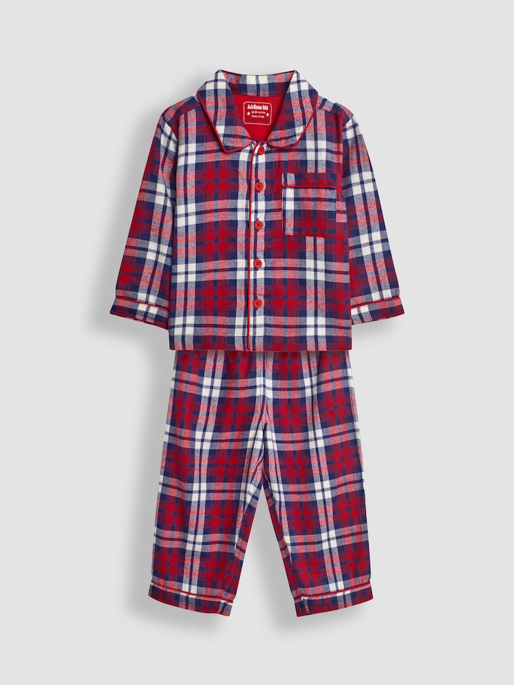 JoJo Maman Bébé Red Woven Pyjamas - Image 1 of 5 JoJo Maman Bébé Red Woven Pyjamas - Image 1 of 5
