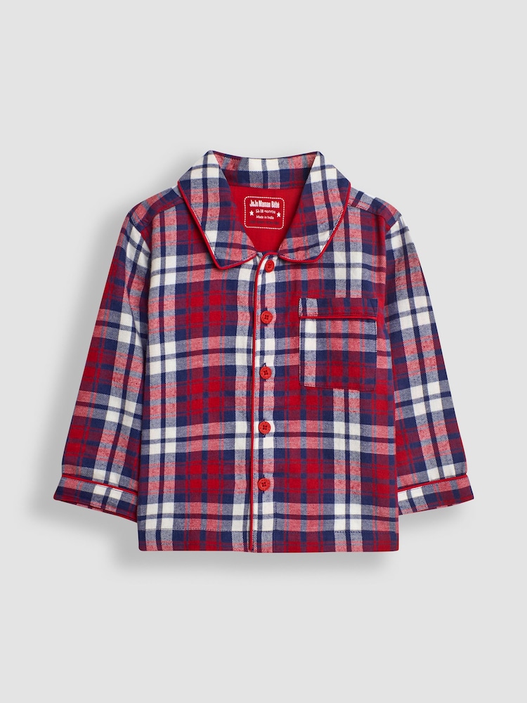 JoJo Maman Bébé Red Woven Pyjamas - Image 2 of 5 JoJo Maman Bébé Red Woven Pyjamas - Image 2 of 5