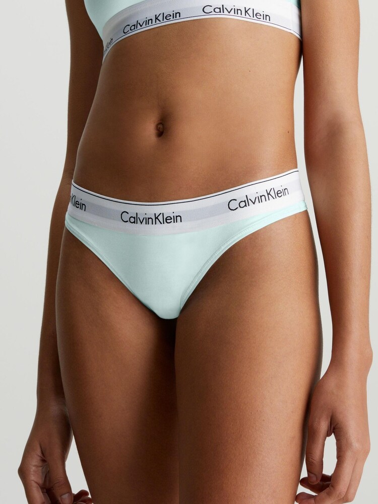 Calvin Klein Blue Logo Single Thong - Image 1 of 4