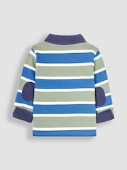 Зеленый хаки - JoJo Maman Bébé Stripe Rugby Shirt - Изображение 2 из 3