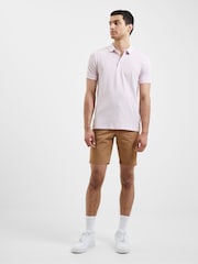 French Connection Blue Birdseye Single Tipped 100% Cotton Polo Shirt - Image 2 of 4