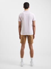 French Connection Blue Birdseye Single Tipped 100% Cotton Polo Shirt - Image 3 of 4