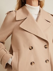 Phase Eight Natural Lola Cropped Trench Jacket - Image 4 of 7