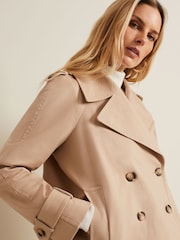 Phase Eight Natural Lola Cropped Trench Jacket - Image 6 of 7