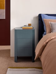 MADE.COM Blue Glass Eleni Bedside - Image 1 of 4