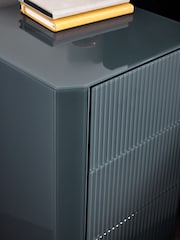 MADE.COM Blue Glass Eleni Bedside - Image 3 of 4