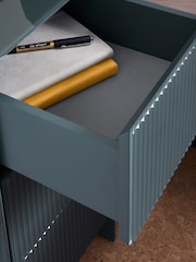 MADE.COM Blue Glass Eleni Bedside - Image 4 of 4