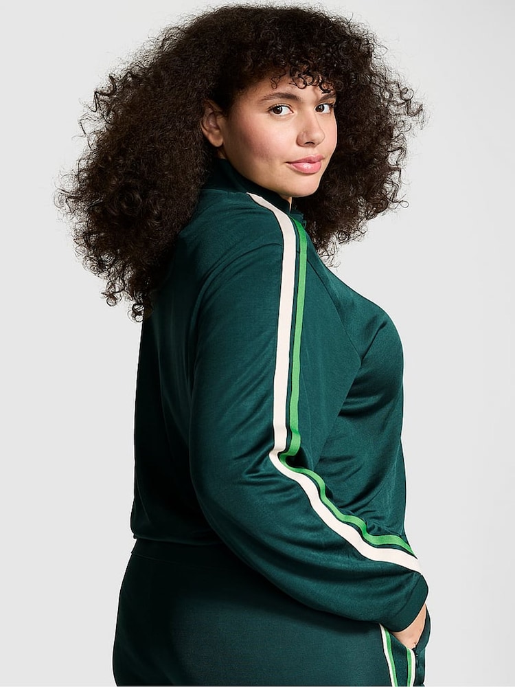 Victoria's Secret PINK Deep Forest Green Tracksuit Full Zip Jacket - Image 2 of 3