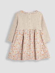 JoJo Maman Bébé Cream Knitted Collar Dress - Image 2 of 3