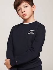 Tommy Hilfiger Blue Logo Sweatshirt - Image 4 of 5