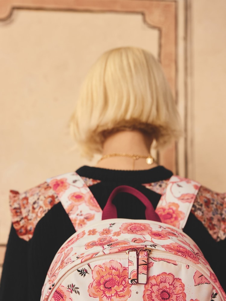 Cath Kidston Pink Floral Compact Backpack - Image 2 of 11