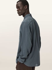 AllSaints Grey Carlyle Long Sleeve Shirt - Image 2 of 8
