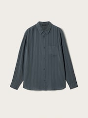 AllSaints Grey Carlyle Long Sleeve Shirt - Image 8 of 8