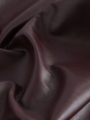 Burgundy Red PU Faux Leather Mini Dress - Image 6 of 7