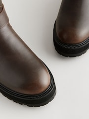 Chocolate Brown Standard/Wide Fit Forever Comfort® Buckle Biker Ankle Boots - Image 9 of 12