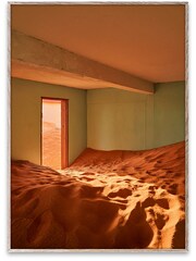 Paper Collective Red Sand Village I Framed Wall Art Print in Natural Oak Frame - Image 1 of 4