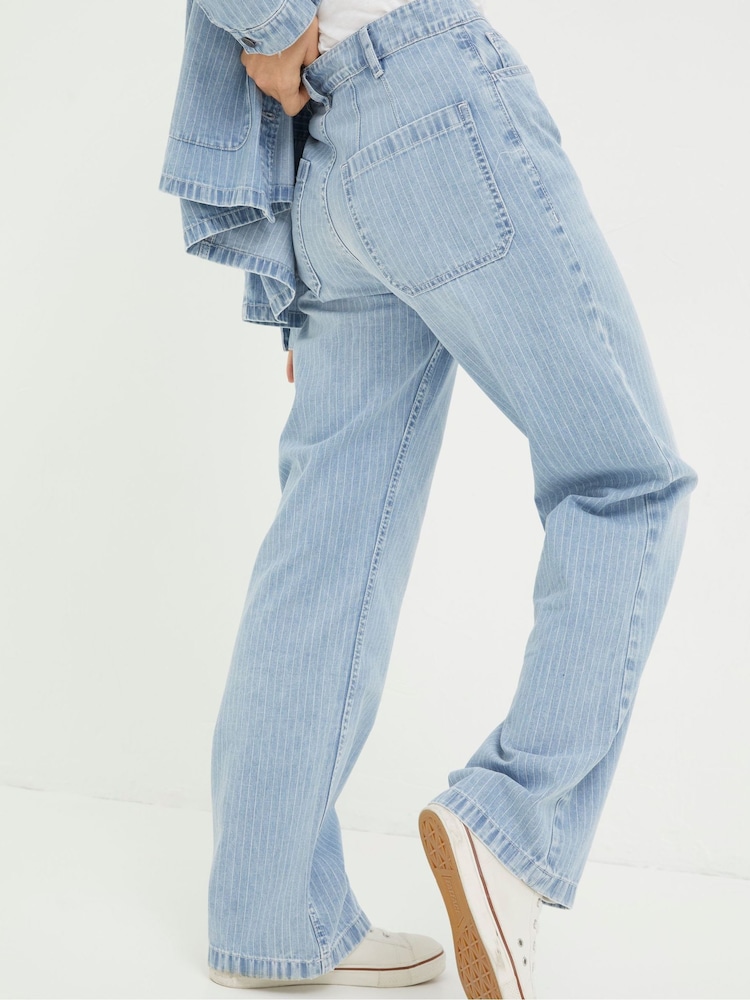 FatFace Blue Blue Salle Stripe Jeans - Image 2 of 6 FatFace Blue Blue Salle Stripe Jeans - Image 2 of 6
