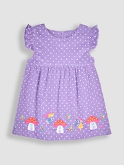 JoJo Maman Bébé Lilac Purple Fairy Cord Embroidered Baby Dress & Body Set - Image 4 of 9