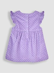 JoJo Maman Bébé Lilac Purple Fairy Cord Embroidered Baby Dress & Body Set - Image 5 of 9