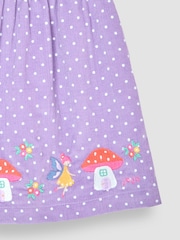 JoJo Maman Bébé Lilac Purple Fairy Cord Embroidered Baby Dress & Body Set - Image 9 of 9