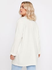 Yours Curve White Textured Blazer - Image 3 of 5