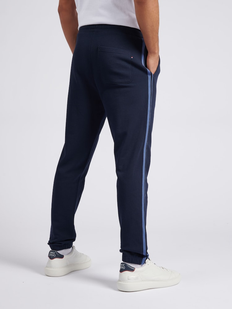 U.S. Polo Assn. Blue Mens Classic Fit Taped 100% Cotton Joggers - Image 2 of 8 U.S. Polo Assn. Blue Mens Classic Fit Taped 100% Cotton Joggers - Image 2 of 8