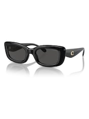 COACH Hc8390U Rectangle Black Sunglasses - Image 2 of 5