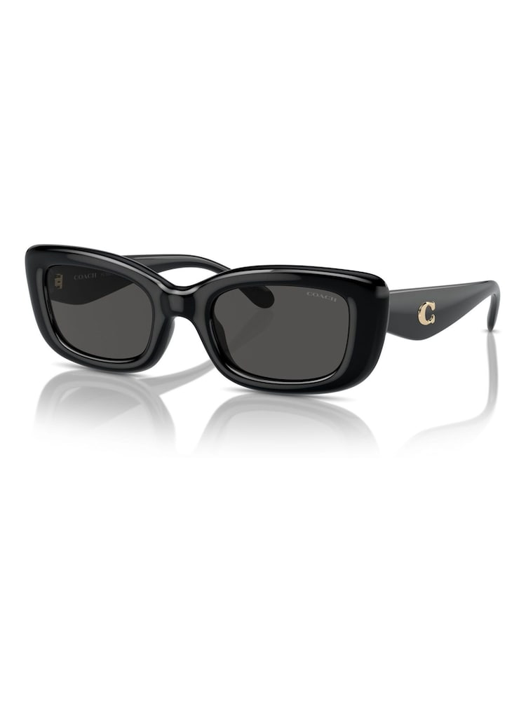COACH Hc8390U Rectangle Black Sunglasses - Image 2 of 5
