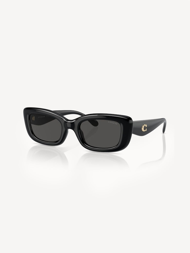 COACH Black Hc8390U Rectangle Sunglasses - Image 2 of 5 COACH Black Hc8390U Rectangle Sunglasses - Image 2 of 5