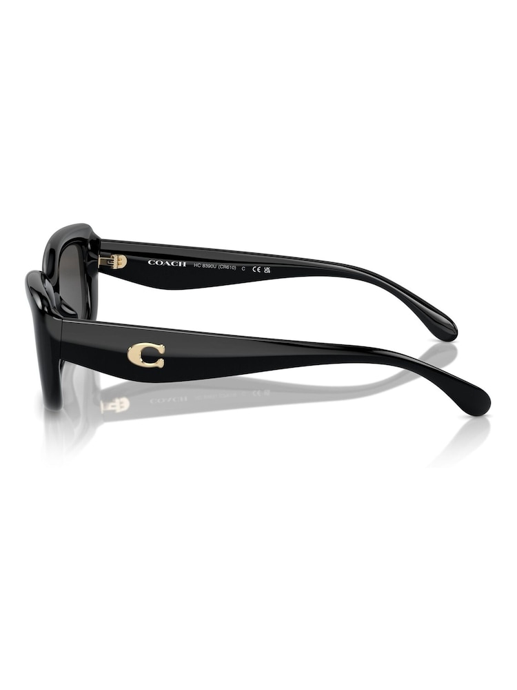 COACH Hc8390U Rectangle Black Sunglasses - Image 5 of 5