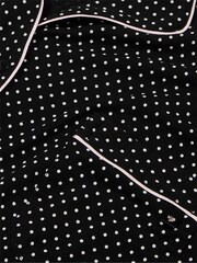 Victoria's Secret Black Pin Dot Modal Long Pyjama Set - Image 4 of 4