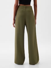 Gap Green 365 High Waisted Pleated Trousers - Image 2 of 5